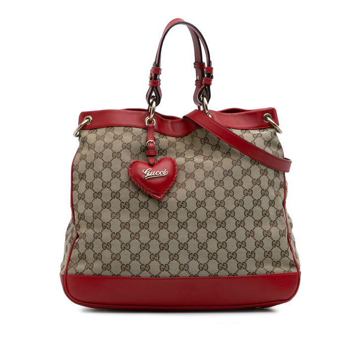 Gucci Medium GG Toile Valentine sac à anse supérieure – GABY PARIS Authentique