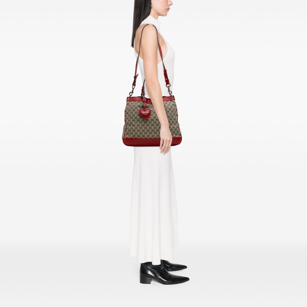 Gucci Medium GG Toile Valentine sac à anse supérieure – GABY PARIS Authentique
