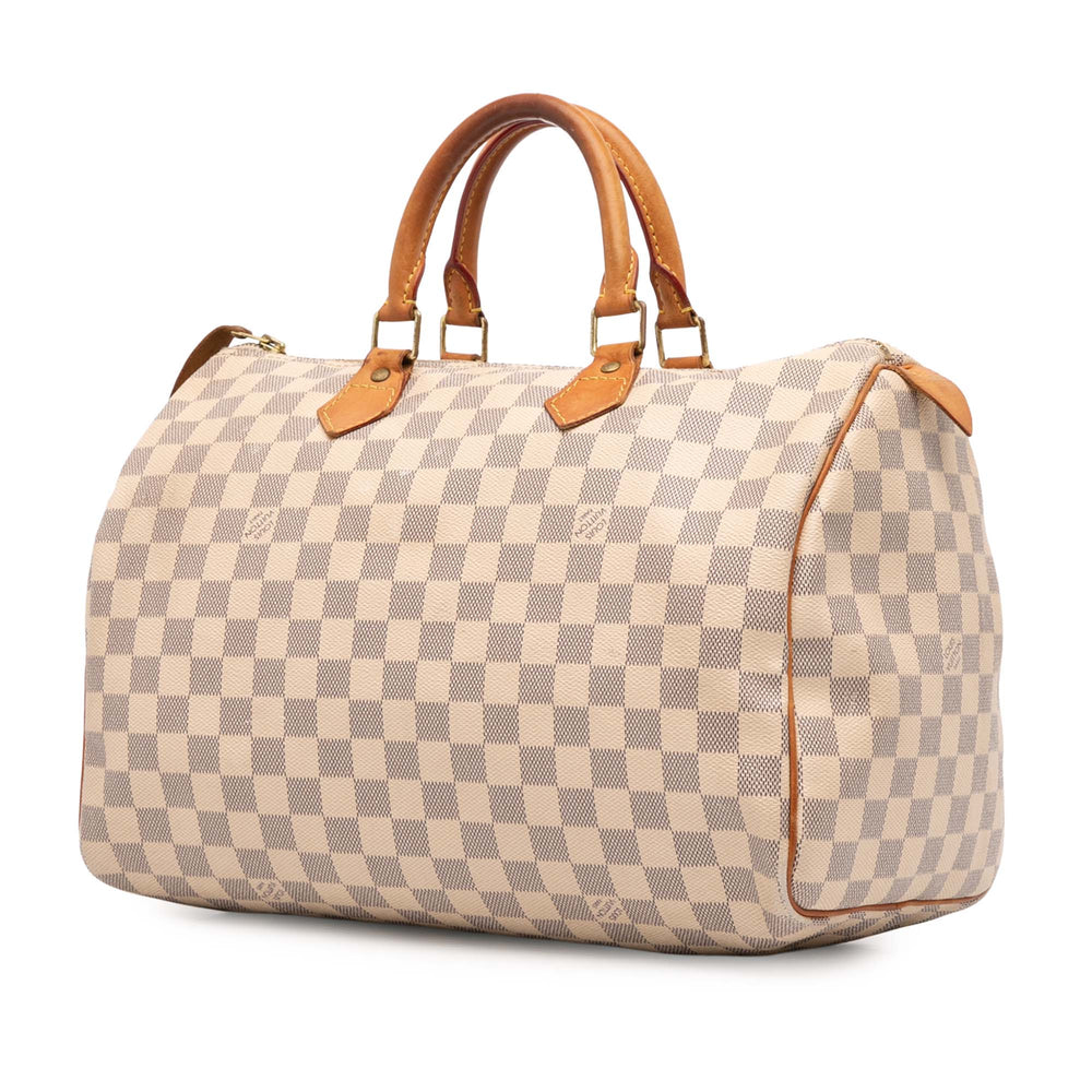Louis Vuitton Damier Azur Speedy 35 Blanc – GABY PARIS Authentique