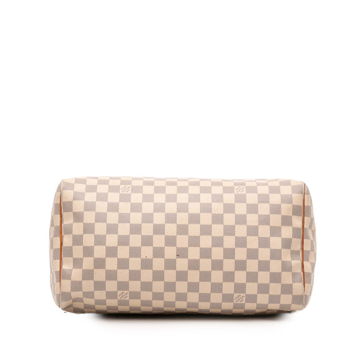 Louis Vuitton Damier Azur Speedy 35 Blanc – GABY PARIS Authentique