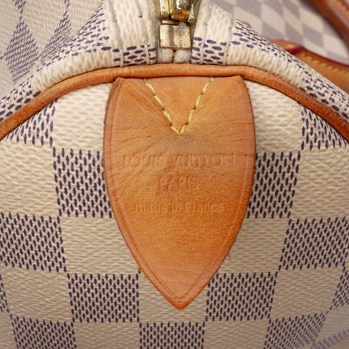 Louis Vuitton Damier Azur Speedy 35 Blanc – GABY PARIS Authentique