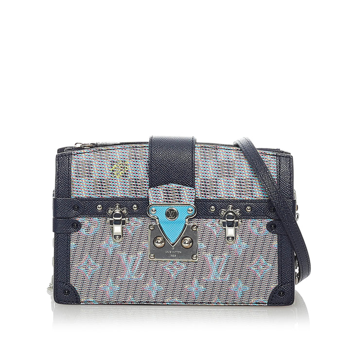 Monogram Damier Pop Trunk Clutch Gray - Gaby Paris