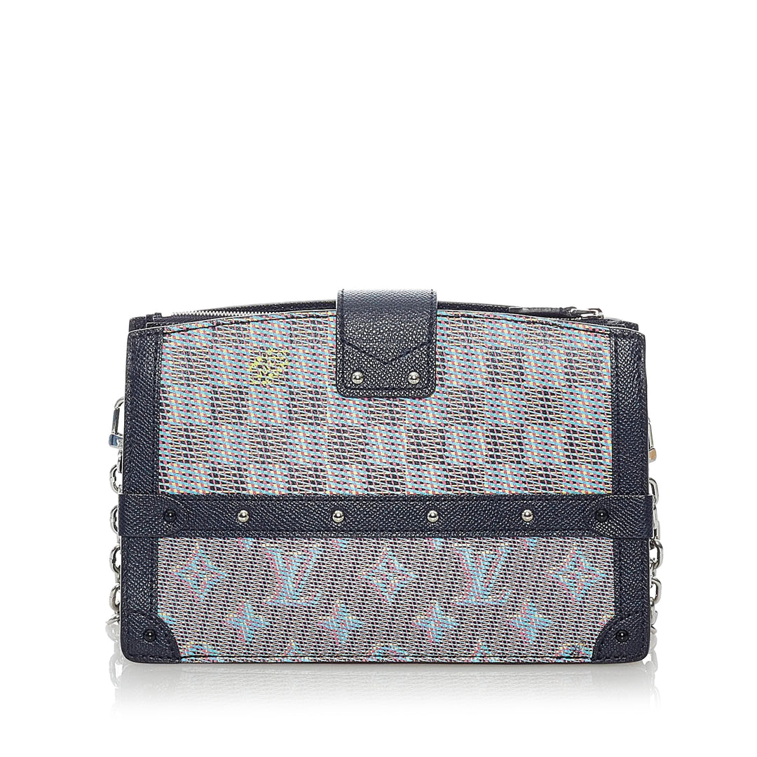 Monogram Damier Pop Trunk Clutch Gray - Gaby Paris