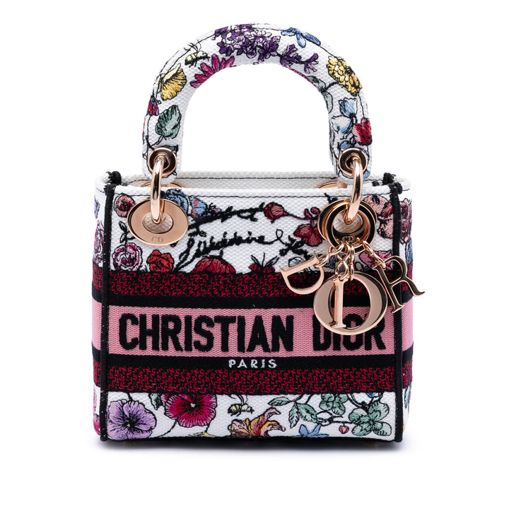Dior Mini brodé Toile Florilegio Lady D Lite