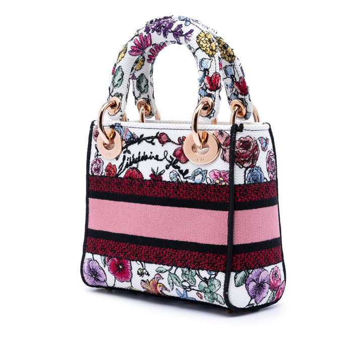 Dior Mini brodé Toile Florilegio Lady D Lite