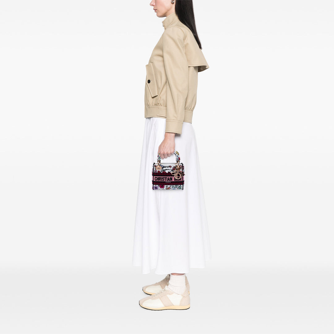 Dior Mini brodé Toile Florilegio Lady D Lite