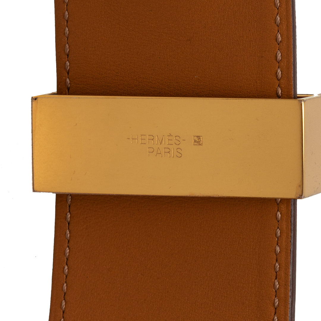Hermès plaqué et Swift Collier de Chien Bracelet T4