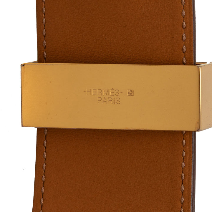 Hermès plaqué et Swift Collier de Chien Bracelet T4