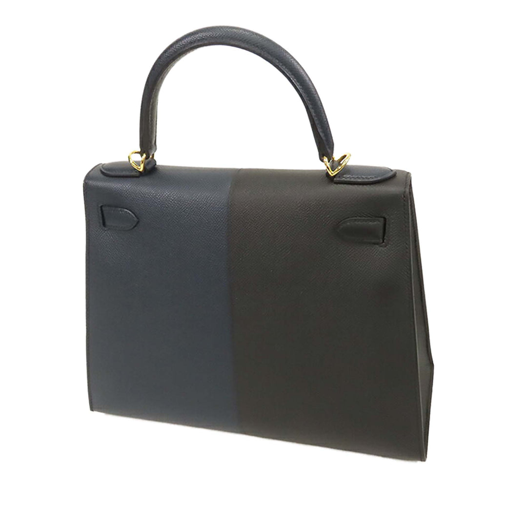 Hermès Tricolor Epsom Kelly II Casaque Sellier 28 Noir