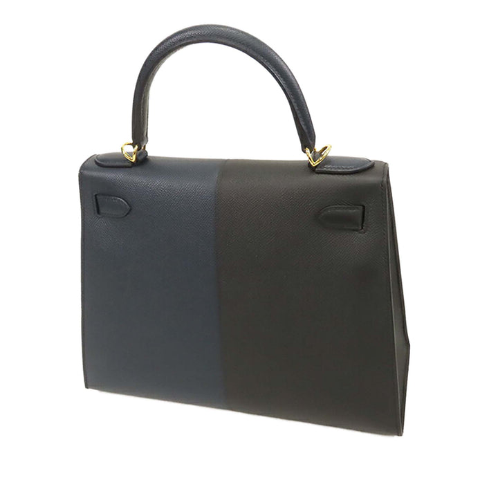 Hermès Tricolor Epsom Kelly II Casaque Sellier 28 Noir