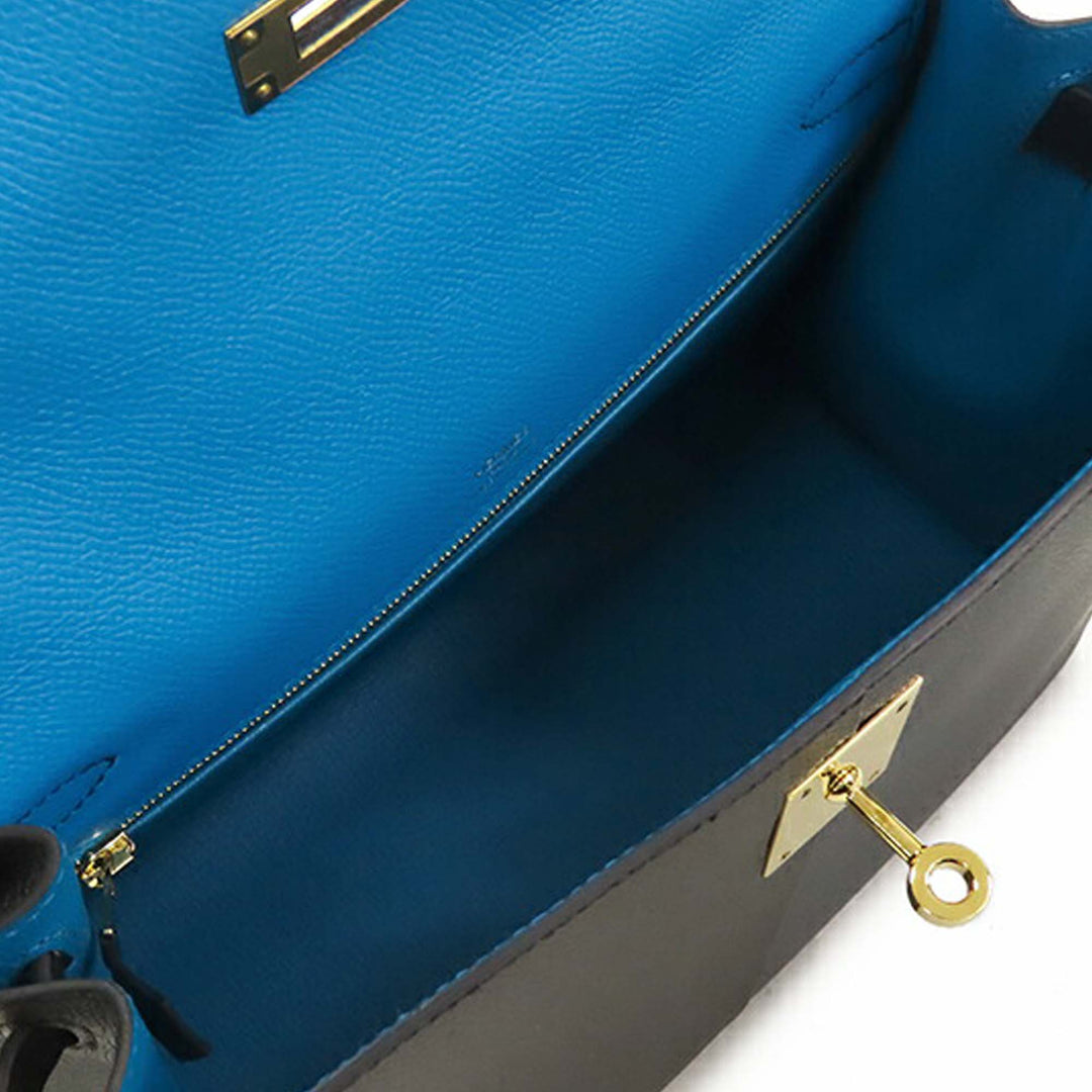 Hermès Tricolor Epsom Kelly II Casaque Sellier 28 Noir