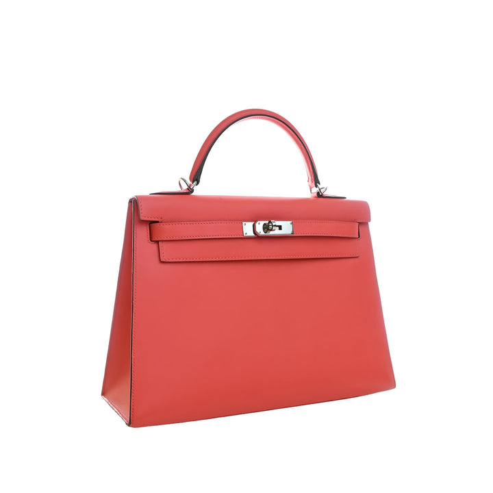 Hermès Sac à main Kelly II Sellier 32 Epsom Rose – vue 12 – GABY PARIS