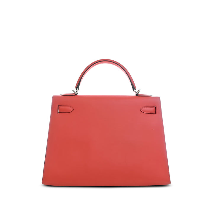 Hermès Sac à main Kelly II Sellier 32 Epsom Rose – vue 2 – GABY PARIS