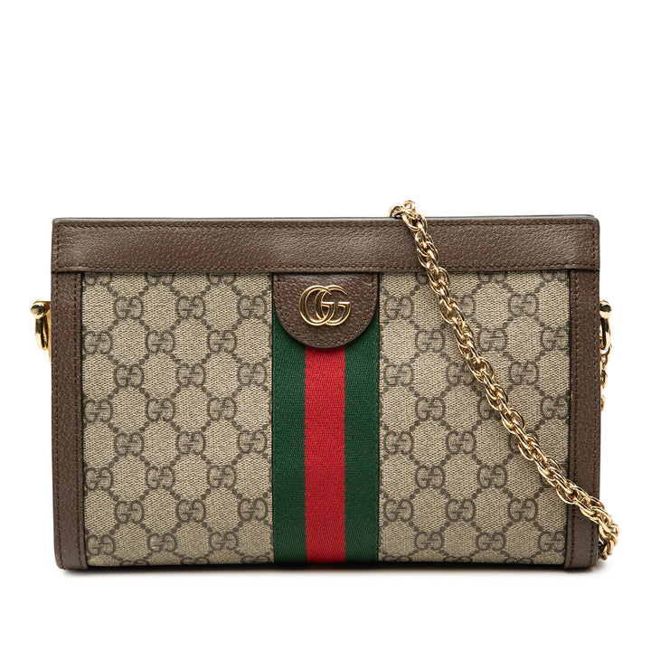 Web Ophidia Chaîne Sac Petit GG Supreme Beige