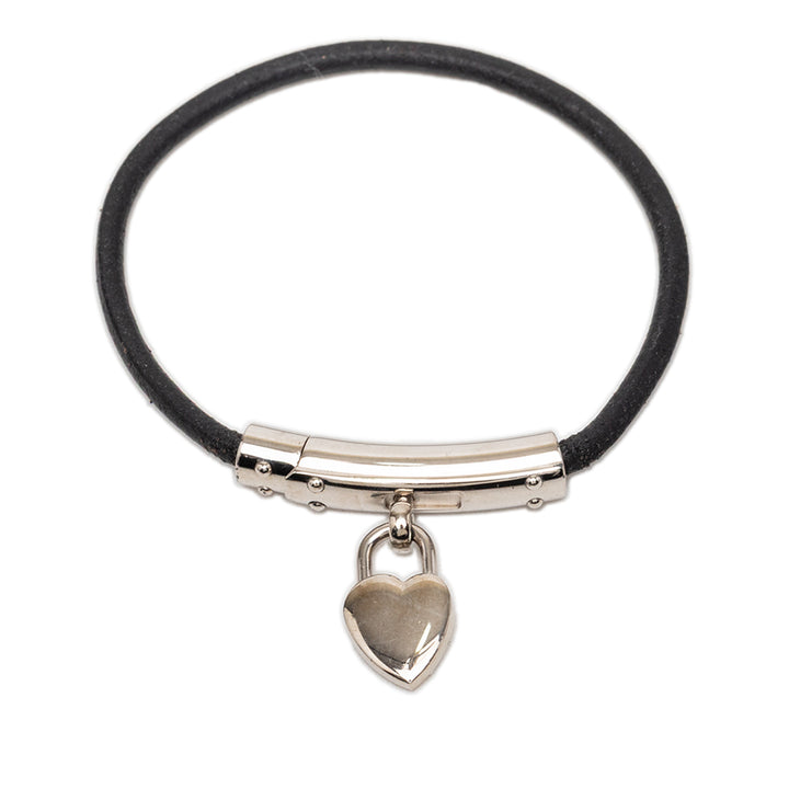 Hermès Cadena Heart Charm Bracelet Cuir