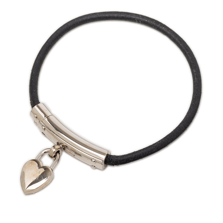 Hermès Cadena Heart Charm Bracelet Cuir