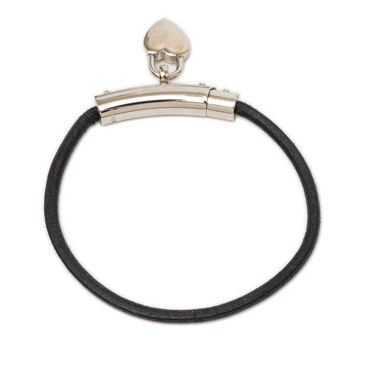 Hermès Cadena Heart Charm Bracelet Cuir