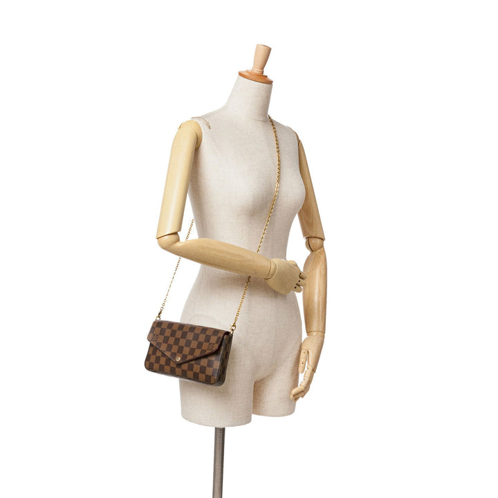 Louis Vuitton Damier Ebene Pochette Felicie Brown - GABY PARIS