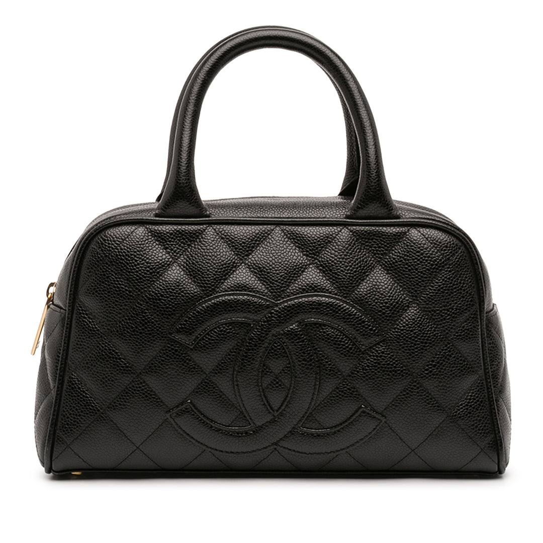 Chanel CC Matelassé Caviar Bowling Sac