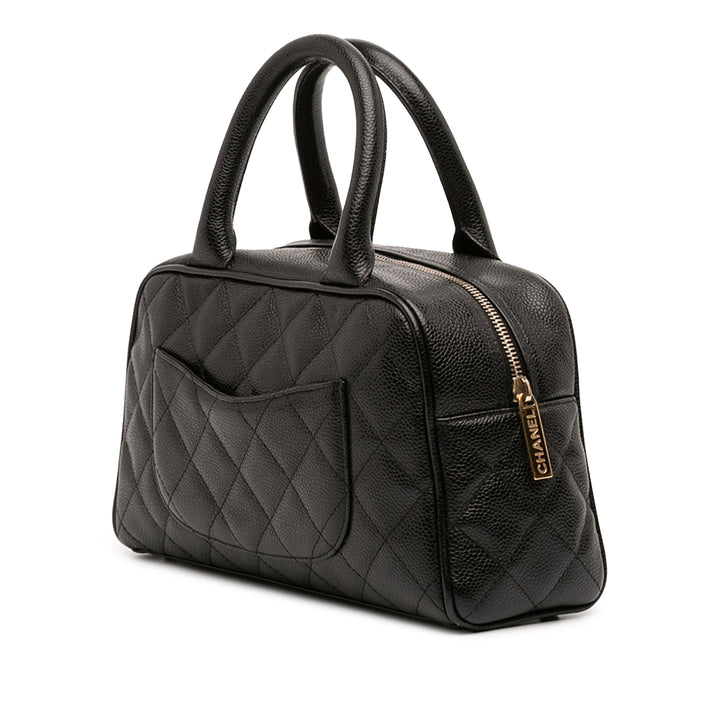 Chanel CC Matelassé Caviar Bowling Sac
