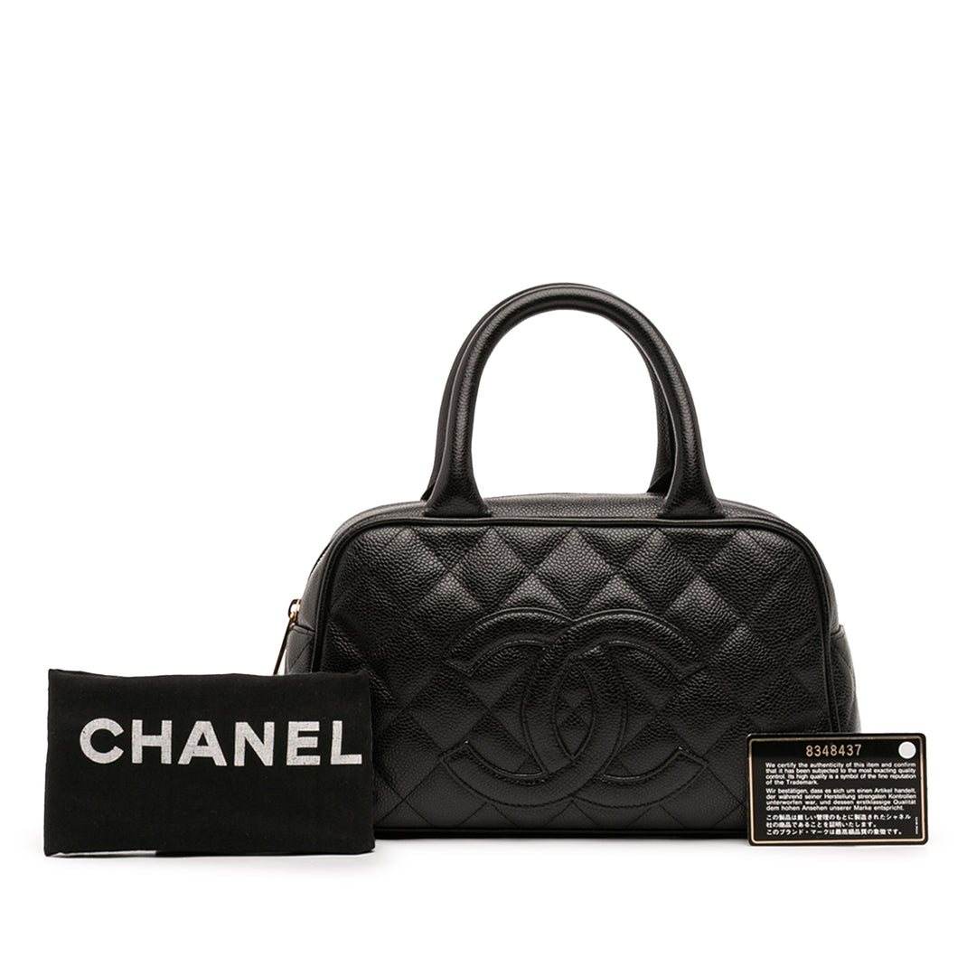 Chanel CC Matelassé Caviar Bowling Sac