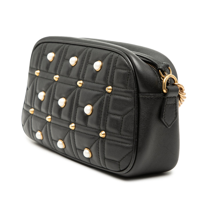 Gucci Small GG Marmont Matelasse Cuir Perle clouté Sac porté croisé