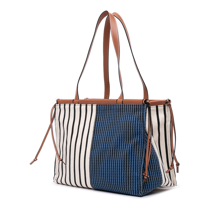 LOEWE Paulas Ibiza Large Toile Stripes Cushion Cabas