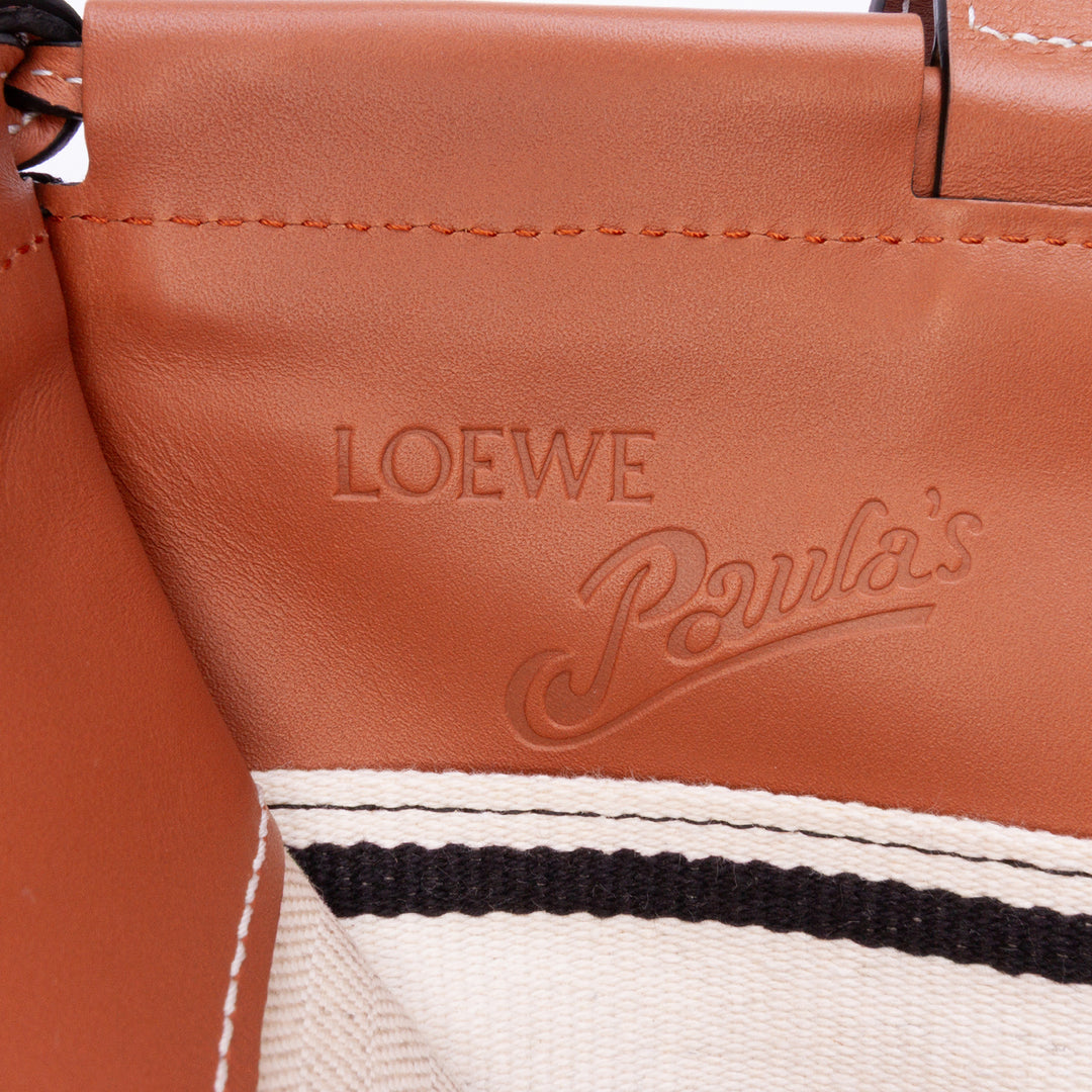 LOEWE Paulas Ibiza Large Toile Stripes Cushion Cabas