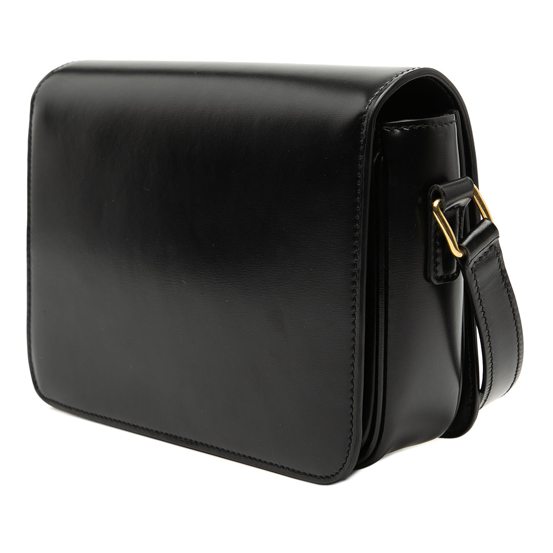 Celine Teen brillant Cuir de veau Triomphe Sac porté croisé