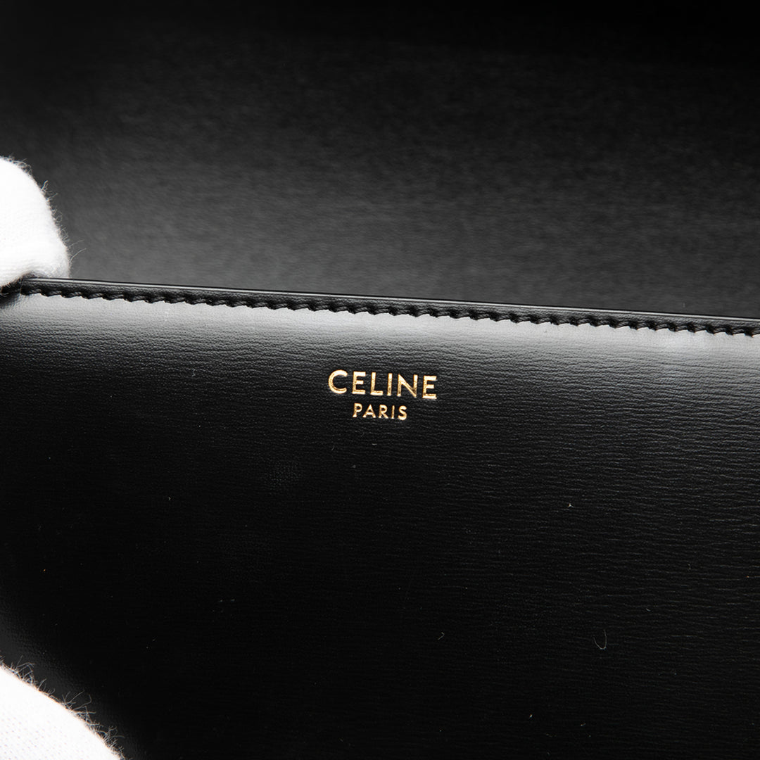 Celine Teen brillant Cuir de veau Triomphe Sac porté croisé