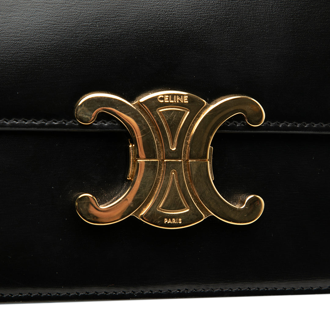 Celine Teen brillant Cuir de veau Triomphe Sac porté croisé