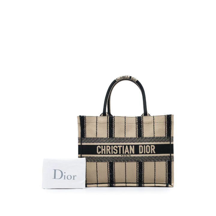 Book Tote brodé Bayadere Moyen Beige