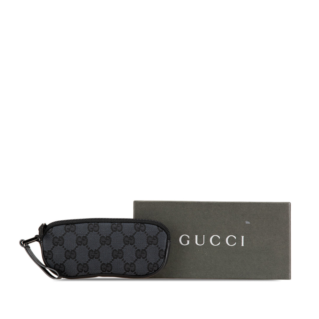 GG Canvas Eyeglass Pouch Black - Gaby Paris