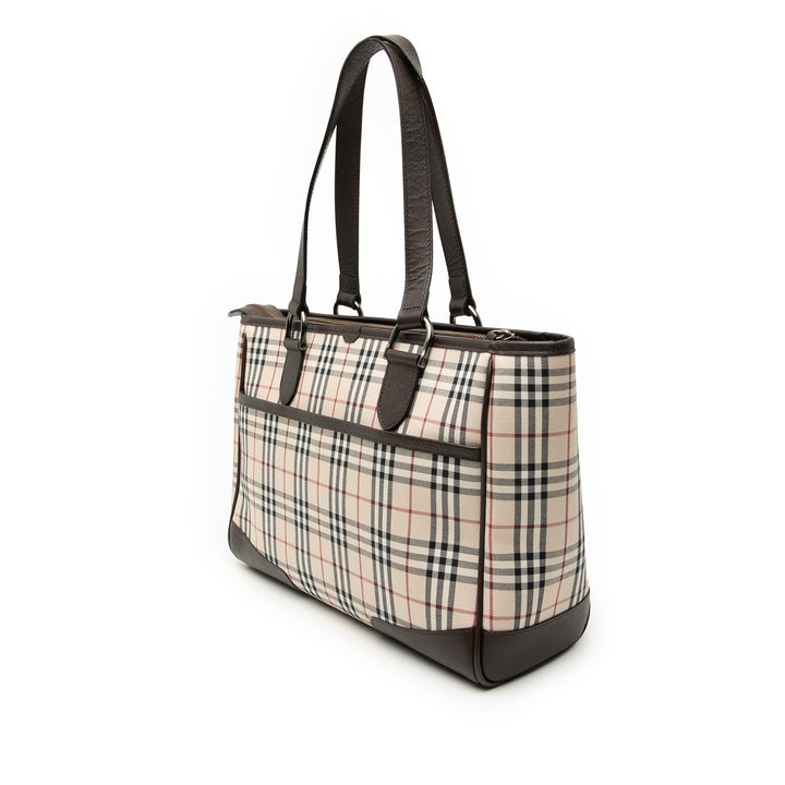 Burberry Cabas House Check Beige – vue 2 – GABY PARIS