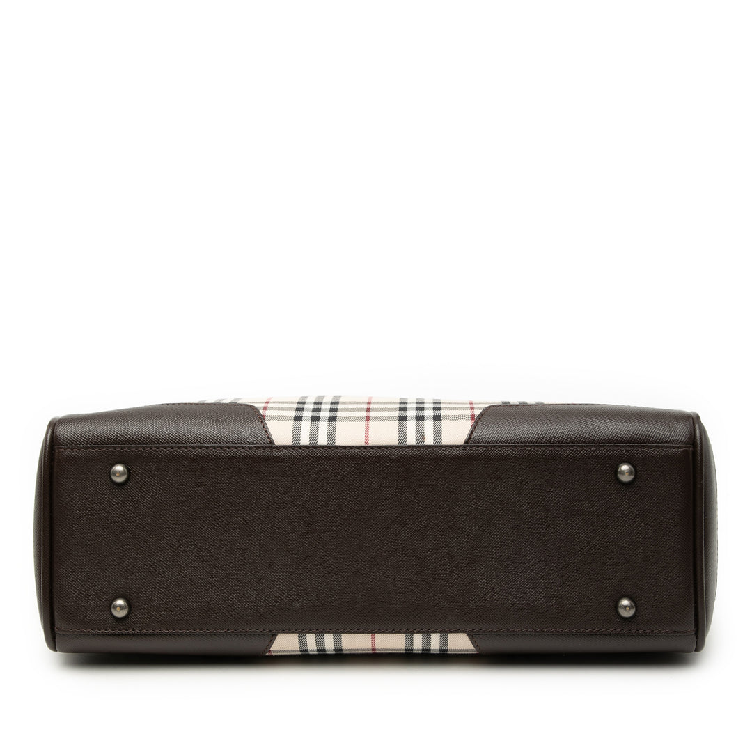 Burberry Cabas House Check Beige – vue 3 – GABY PARIS
