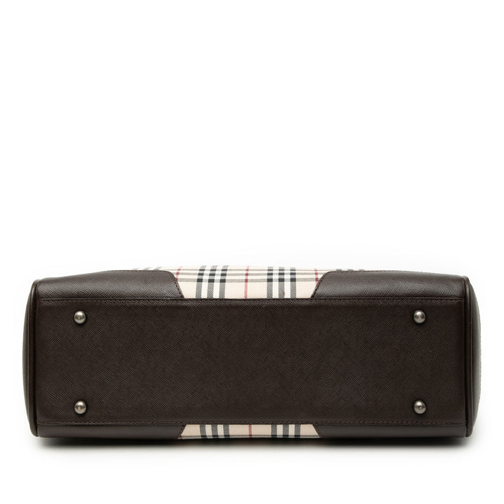Burberry Cabas House Check Beige – vue 3 – GABY PARIS