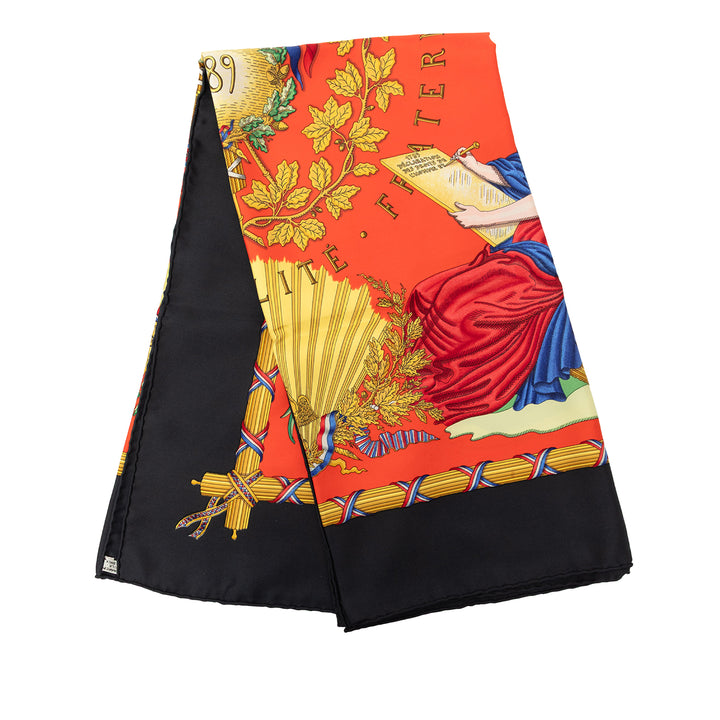 Republique Francaise Liberte Egalite Fraternite 1789 Foulard 90 Orange