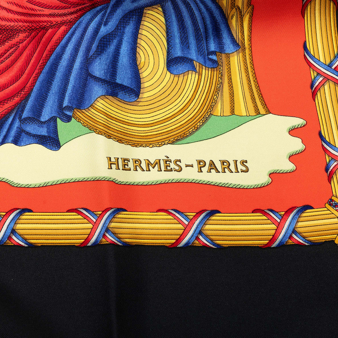Republique Francaise Liberte Egalite Fraternite 1789 Foulard 90 Orange