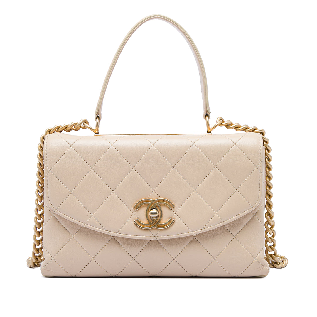 Chanel Matelassé Trendy Spirit sac à Moyen Cuir d'agneau Marron