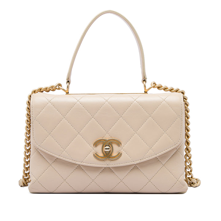 Chanel Matelassé Trendy Spirit sac à Moyen Cuir d'agneau Marron