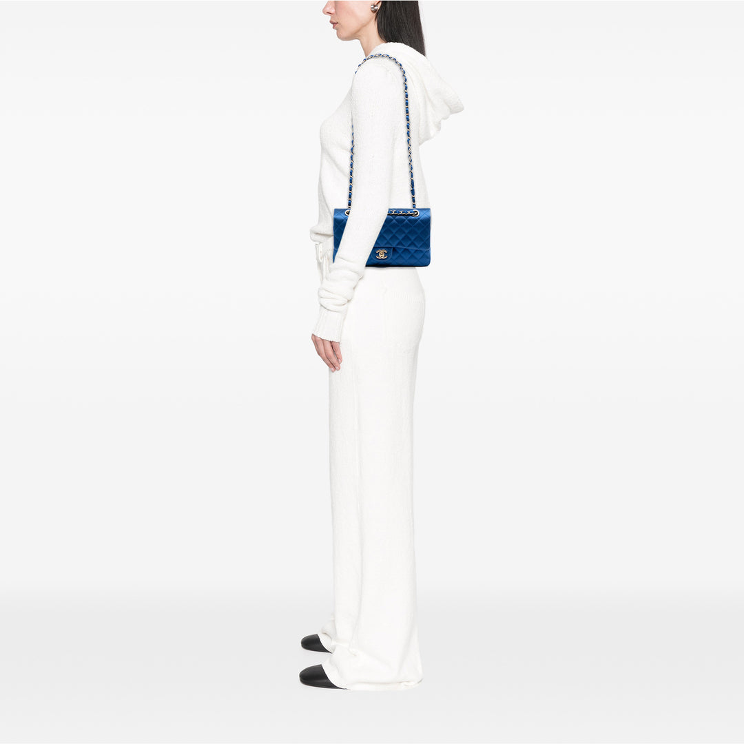 Chanel Medium Classic Satin Double rabat