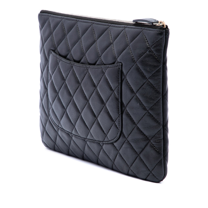 Chanel Pochette Matelassé et Crocodile embossé Métallisé Reissue 2.55 Cuir d'agneau Noir – vue 2 – GABY PARIS