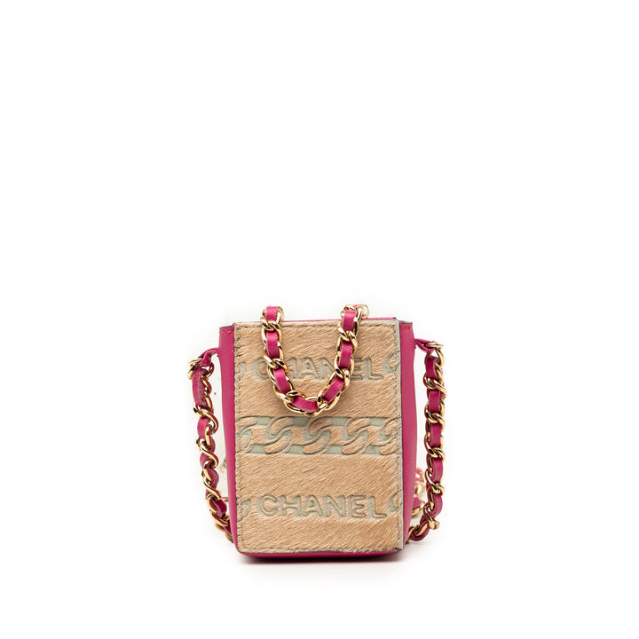 Chanel Cuir d’agneau et Pony Hair Cigarette Étui