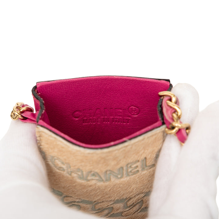 Chanel Cuir d’agneau et Pony Hair Cigarette Étui