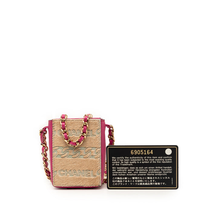 Chanel Cuir d’agneau et Pony Hair Cigarette Étui