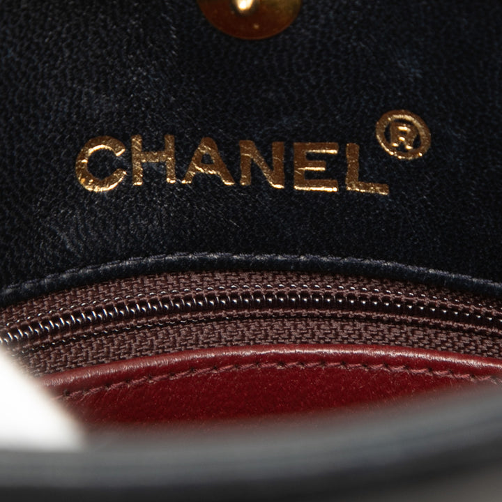 Chanel CC Matelassé Rond Sac structuré Cuir d'agneau Noir – vue 5 – GABY PARIS