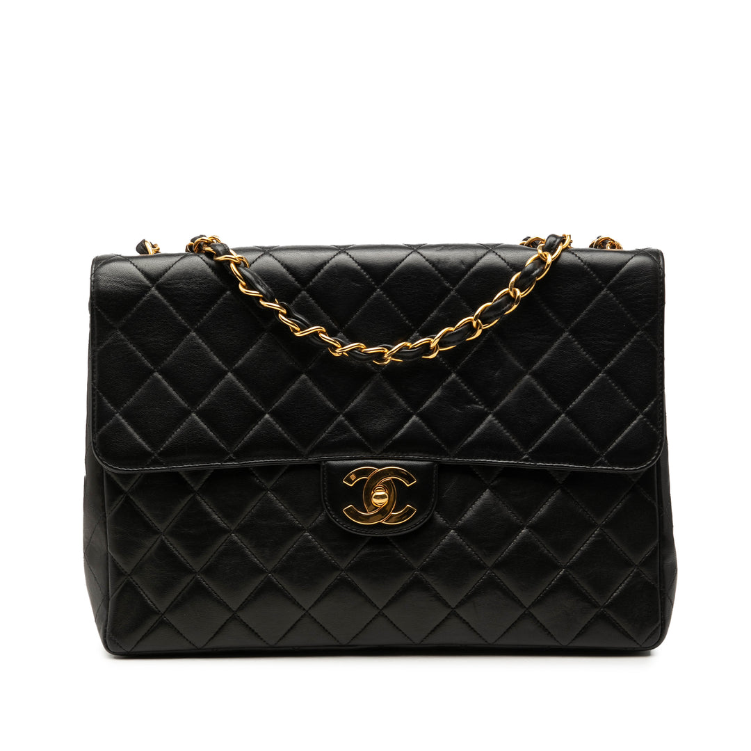 Chanel Jumbo Classic Cuir d’agneau Simple rabat