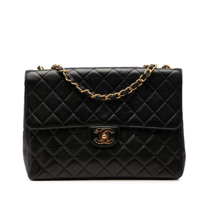 Chanel Jumbo Classic Cuir d’agneau Simple rabat