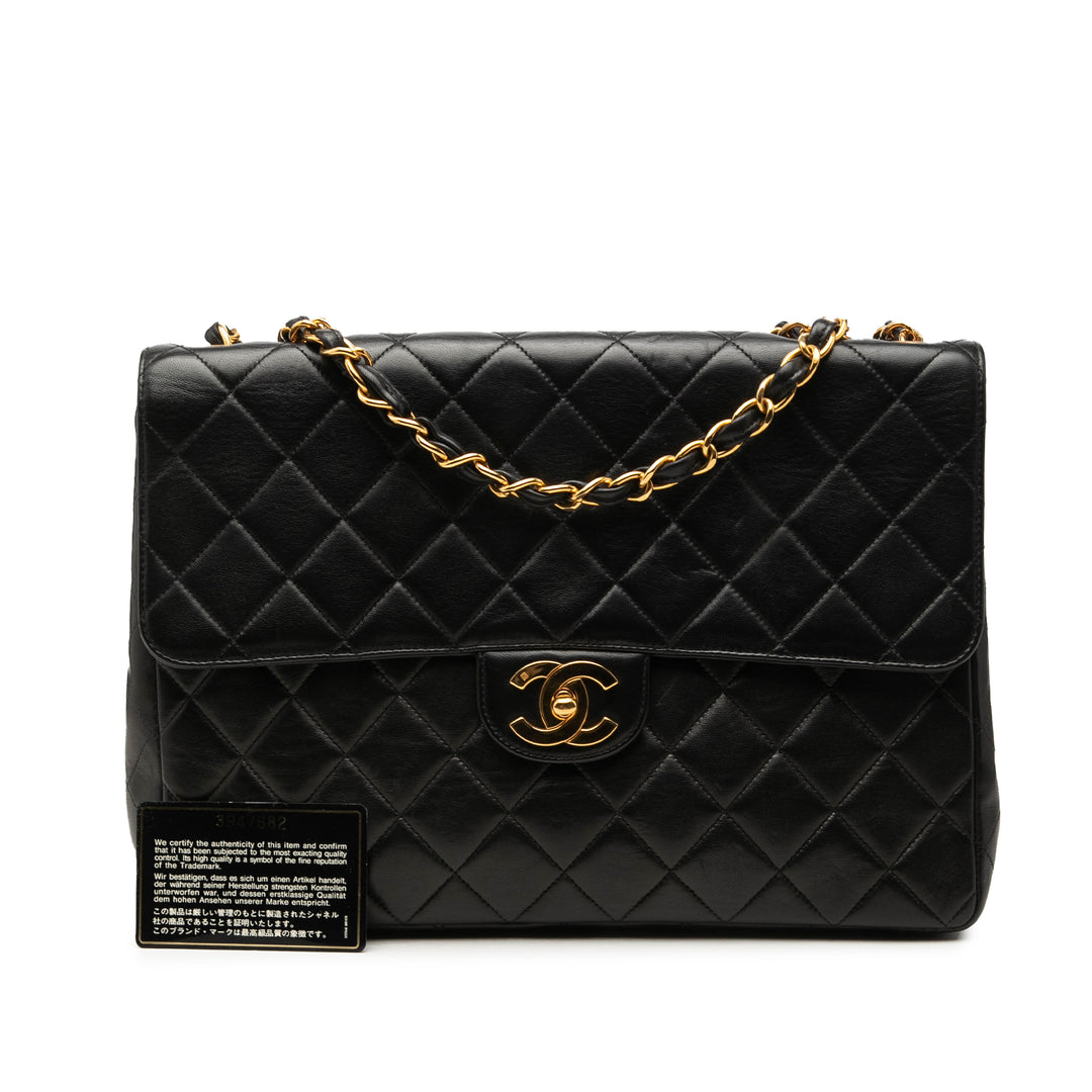 Chanel Jumbo Classic Cuir d’agneau Simple rabat