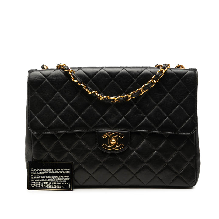 Chanel Jumbo Classic Cuir d’agneau Simple rabat